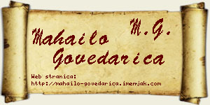Mahailo Govedarica vizit kartica